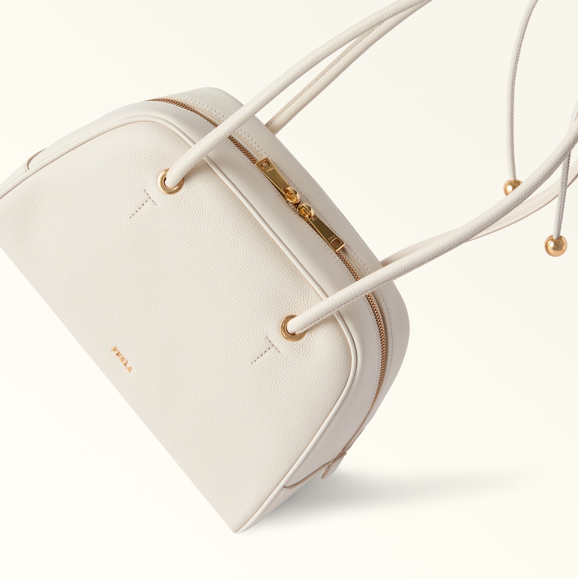 Furla Poppy M Dome in White - Bags 