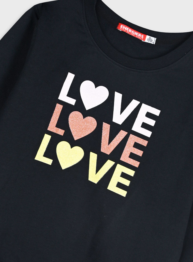 Children's Black Set(Blouse,Leggings) For Girl