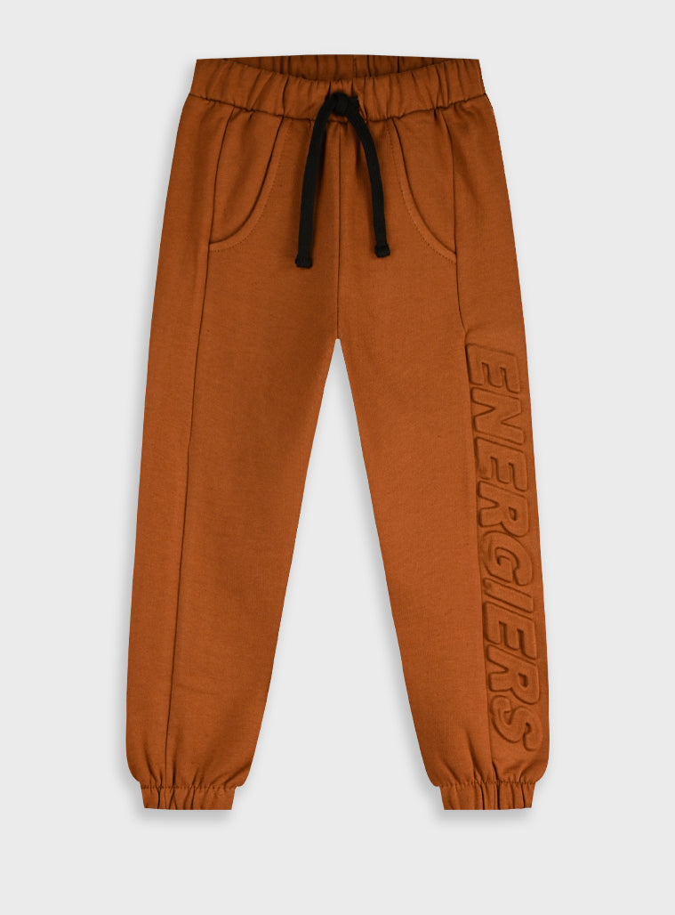 Cotton Blend Boy Trousers - Bronze