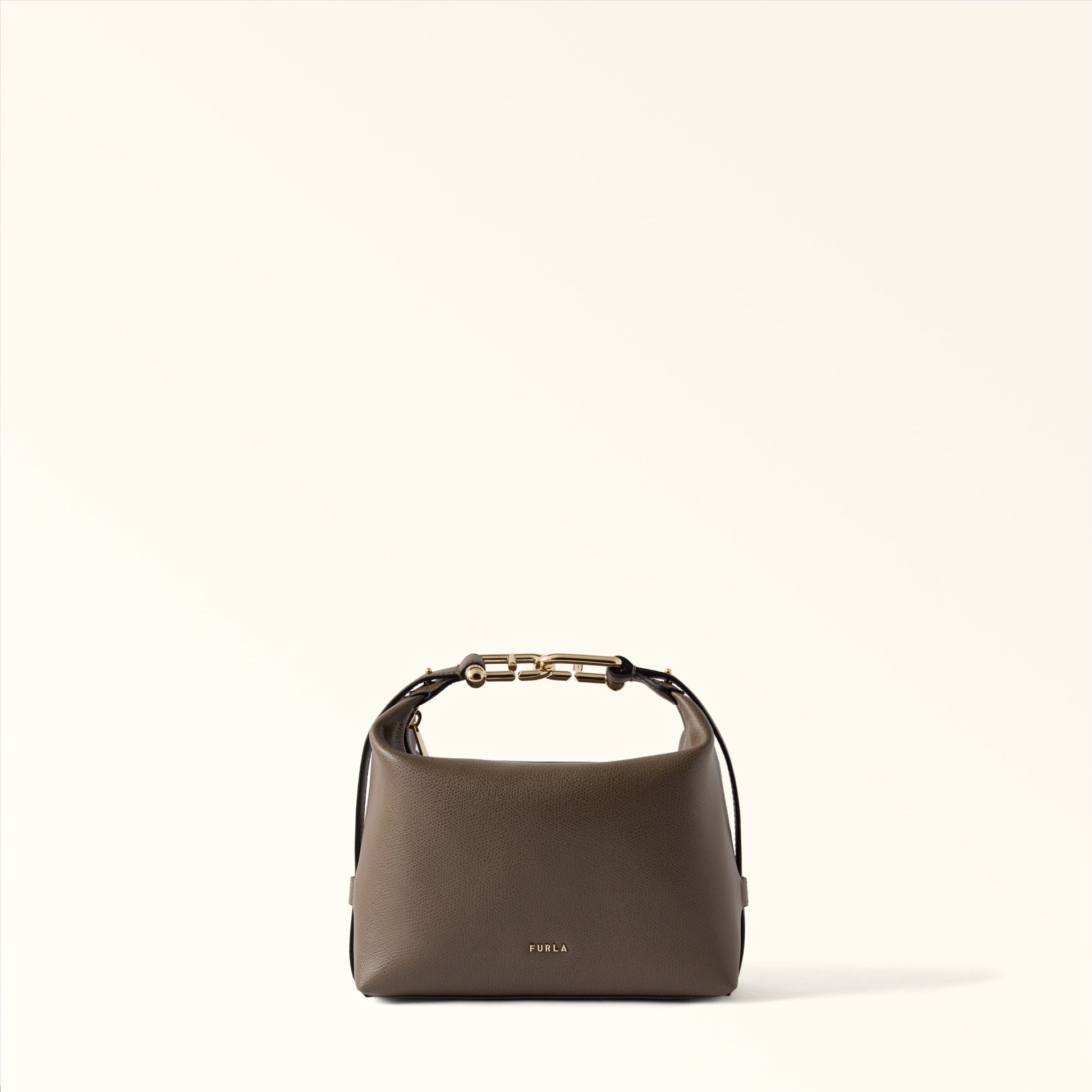 Furla Tonie Mini Hobo in Grey - Bags 