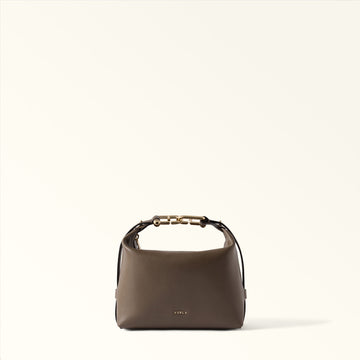 Furla Tonie Mini Hobo in Grey - Bags 