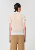 sweater in yellow extra fine mohair