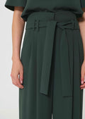 trousers in yellow in fluid crepe