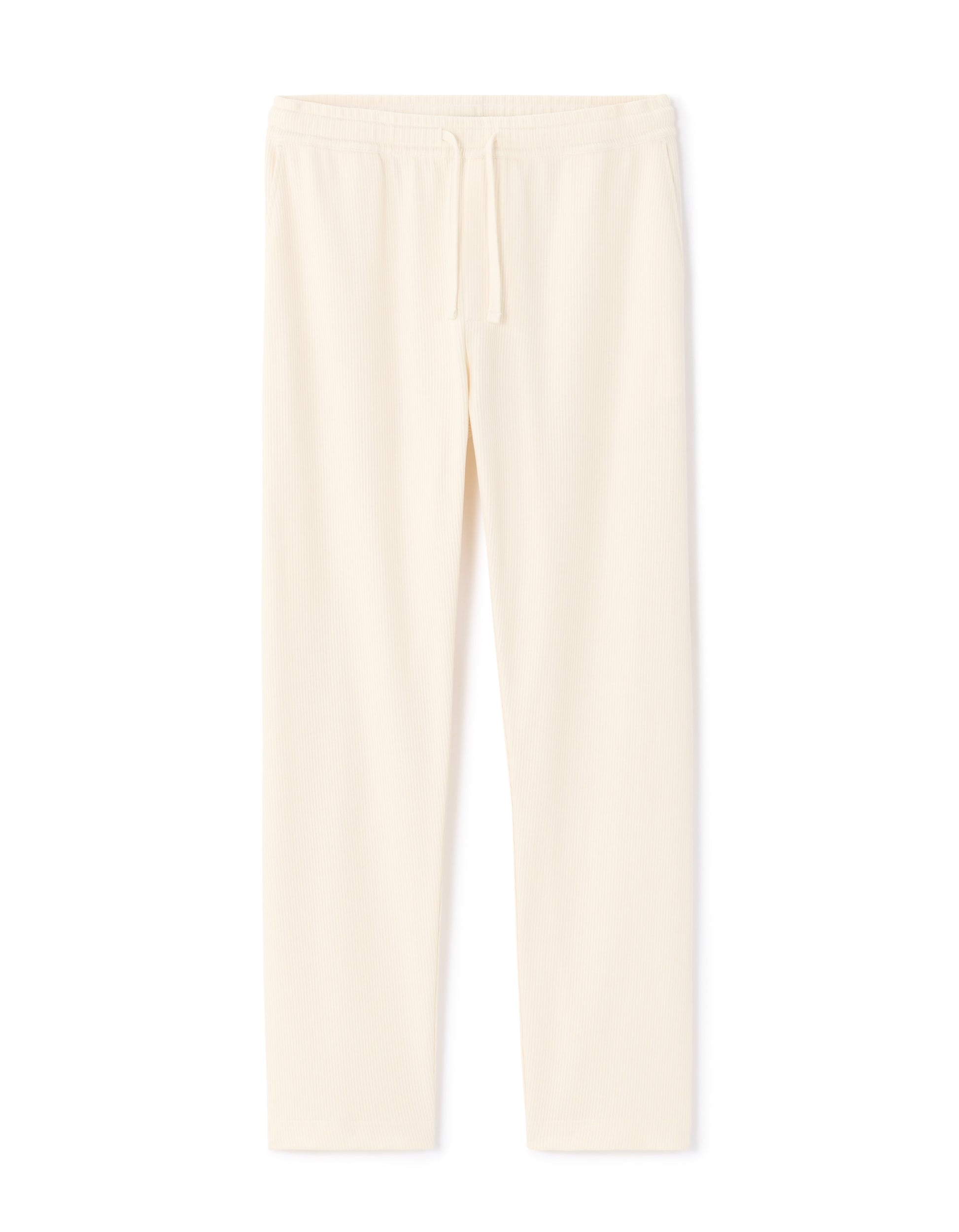 Celio Regular fit ribbed knit 100% cotton joggers - Beige