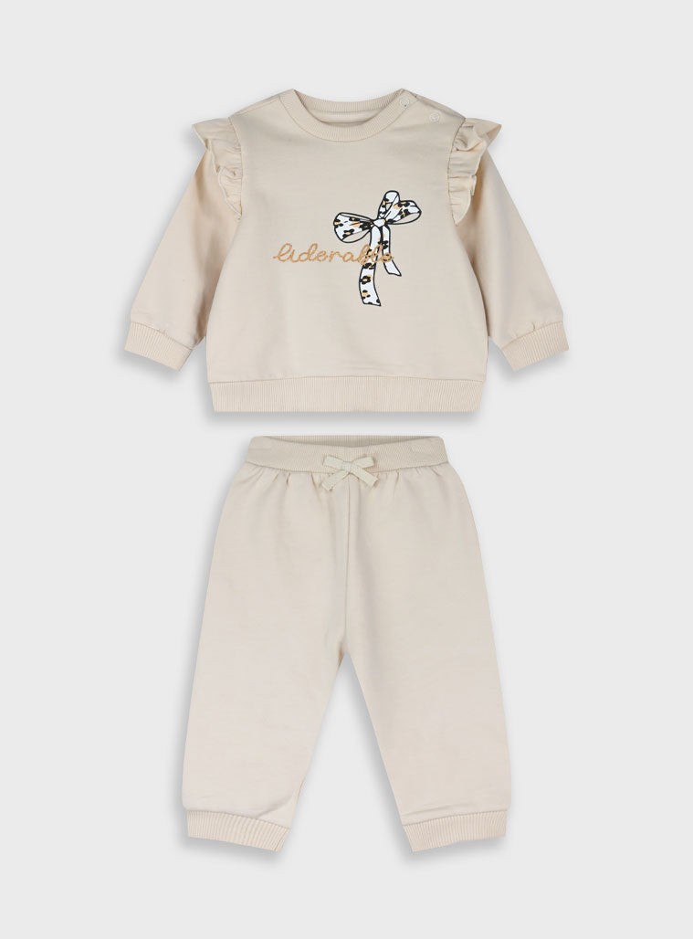  Offwhite Infant'S Tracksuit(Blouse,Trousers) For Girl