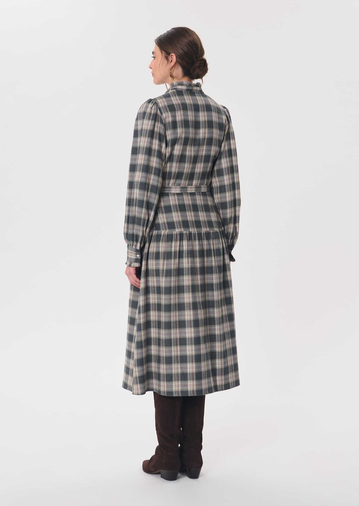 Retro dress in khaki by Tara Jarmon