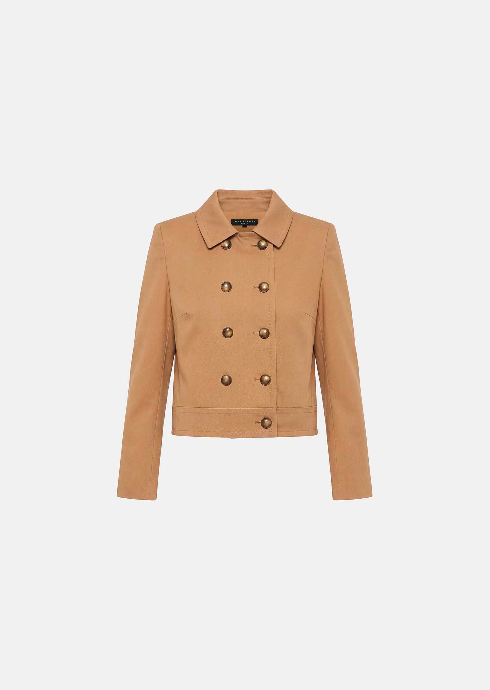jacket in beige cotton garbardine