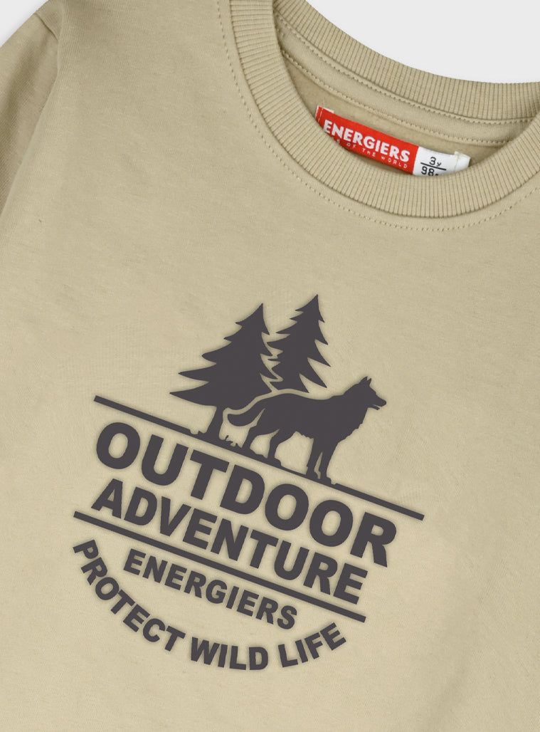 Cotton Blend Boy Blouse Sweatshirt - Beige