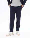 Celio All-Day Slim Fit Cropped 7/8 Solid Navy Pants - Navy