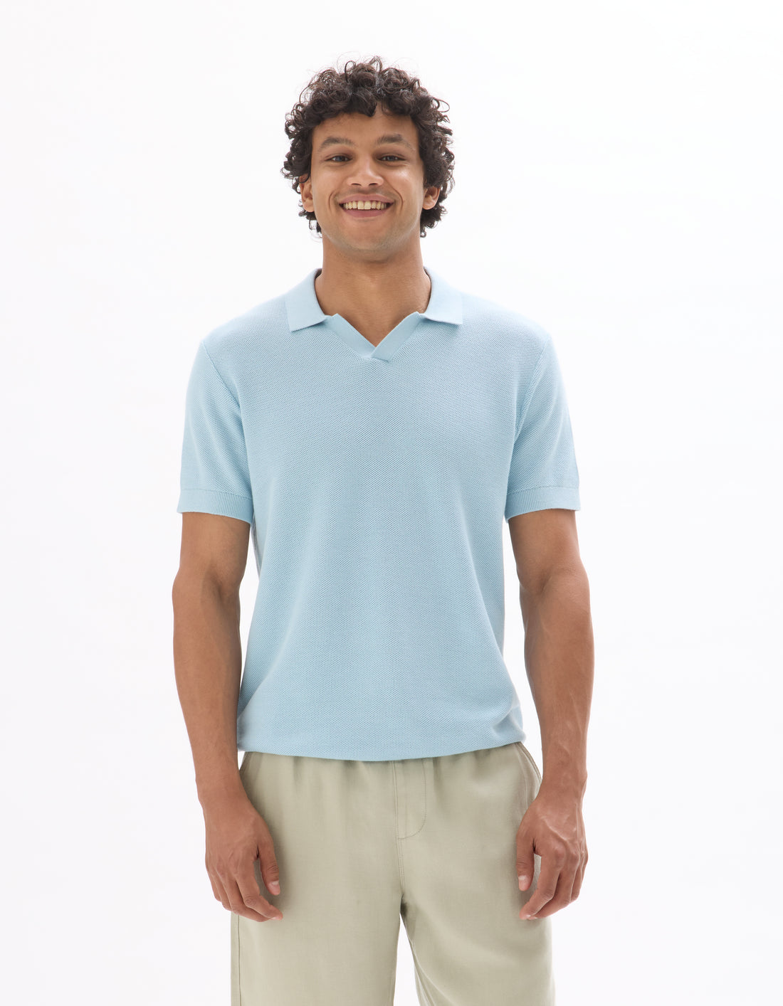 Blue Sky Short Sleeves Polo - Celio Lebanon
