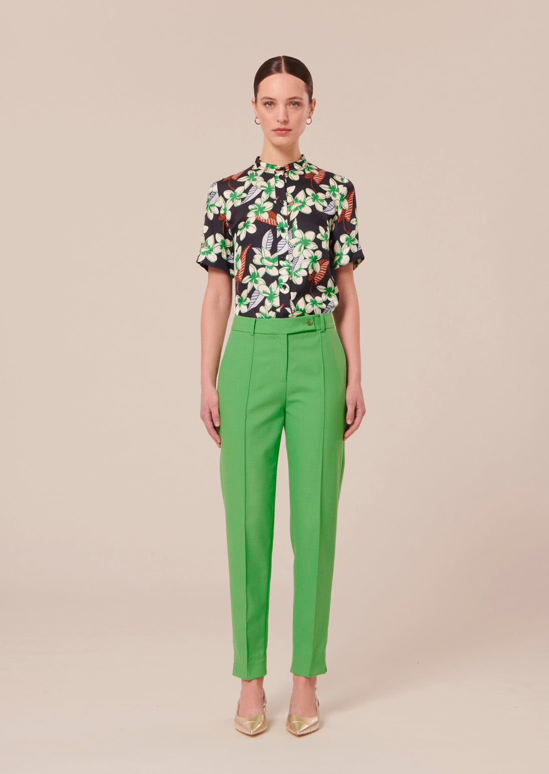 Pascal green cold wool pants by Tara Jarmon Lebanon