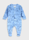 Cotton Blend Boy Romper - All Over Print