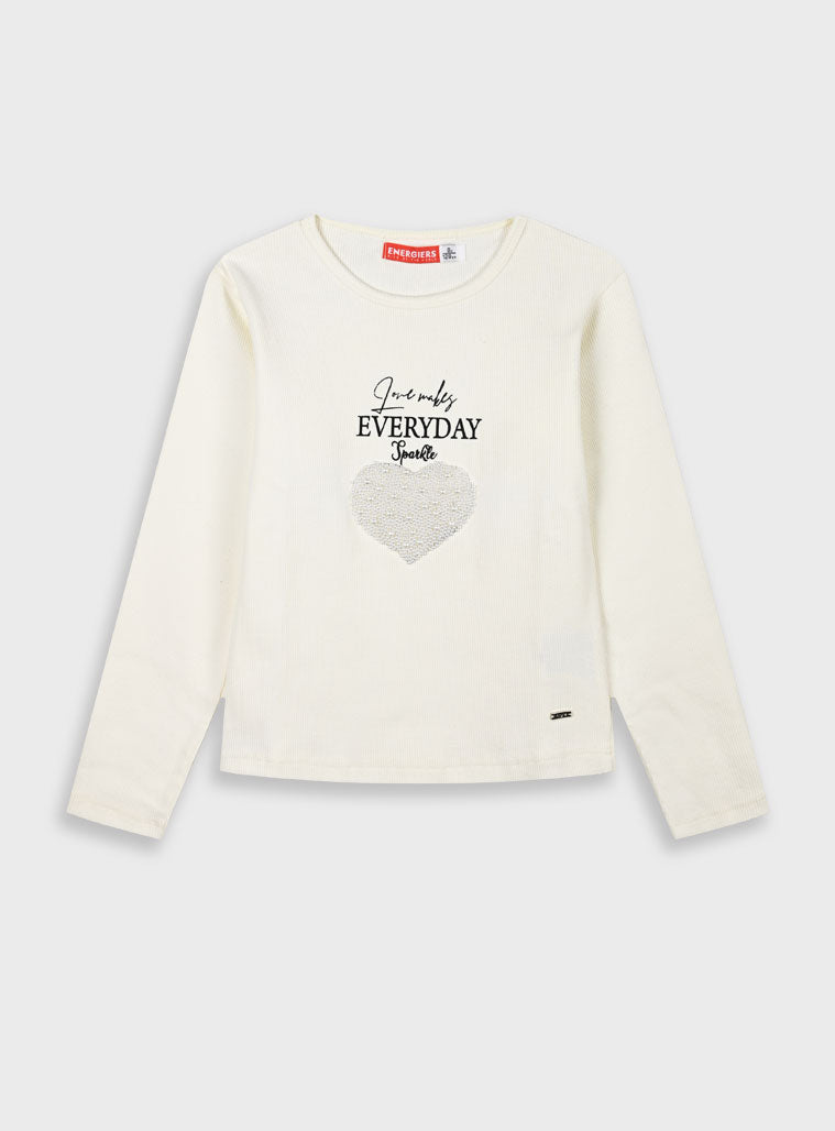 Children's Offwhite Blouse For Girl