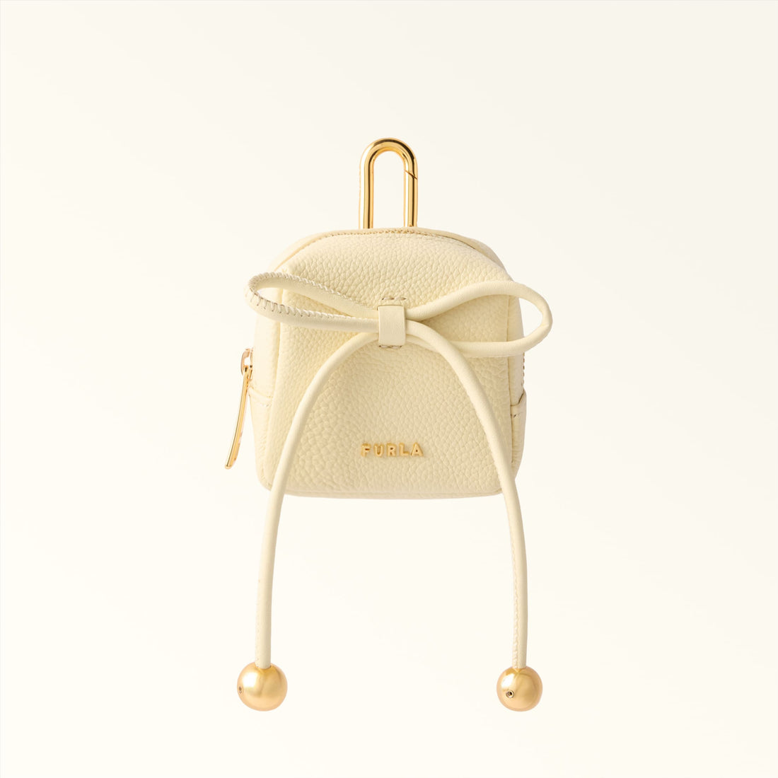 Furla Poppy Ribbon Case Charm in White - Charms 