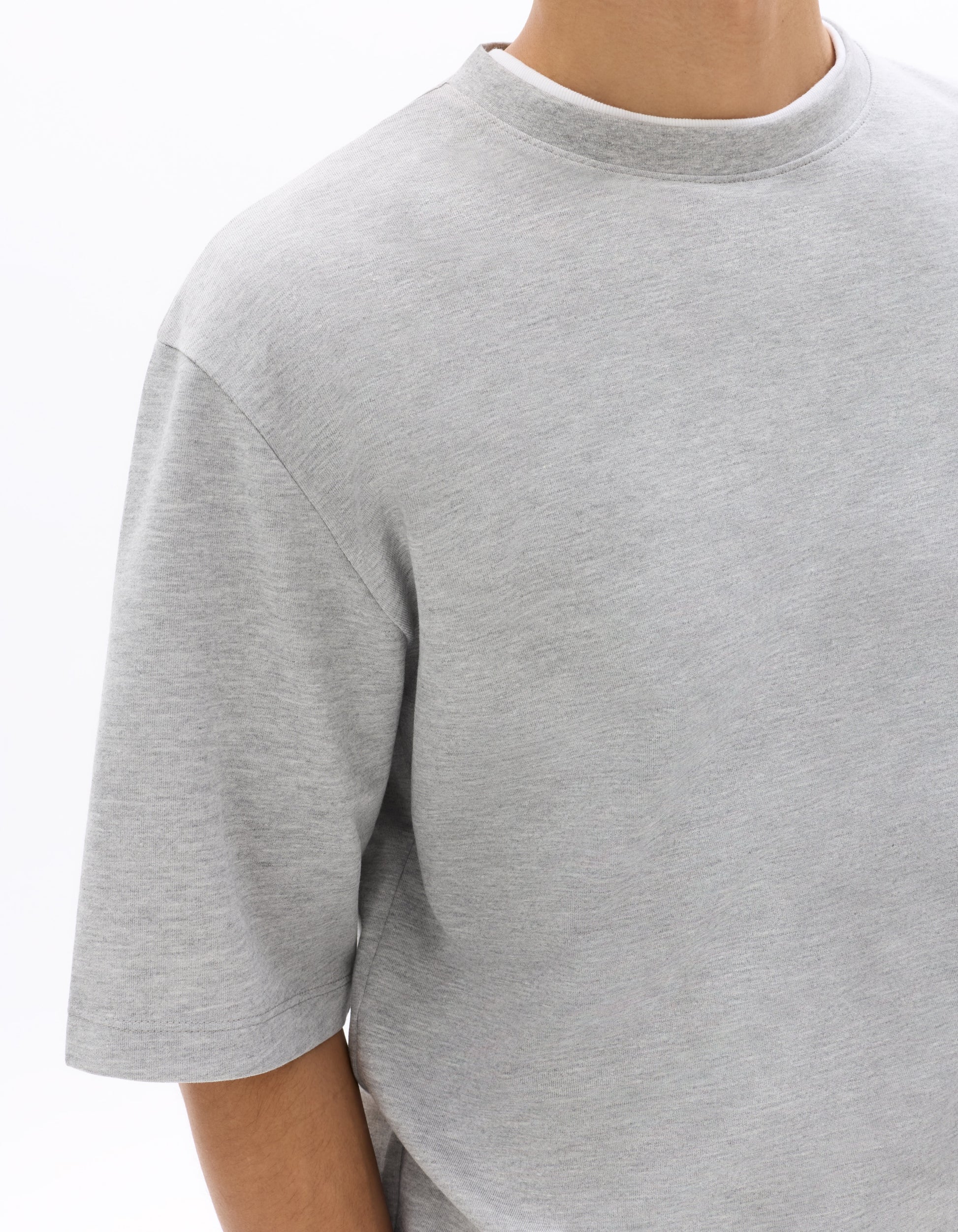Celio Cotton Blend Short Sleeves Tshirt - Grey