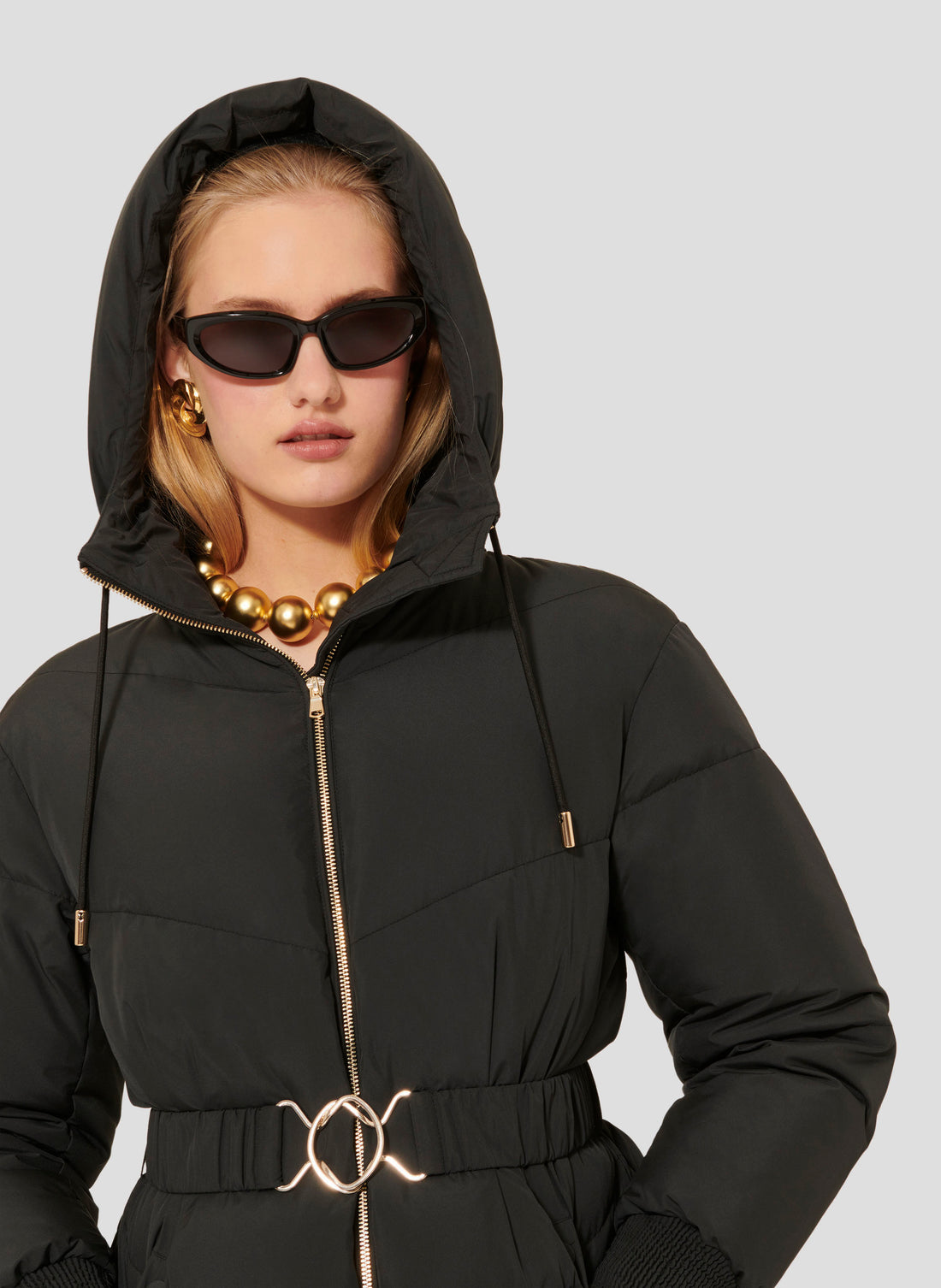 Dina matte black down jacket by Tara Jarmon Lebanon