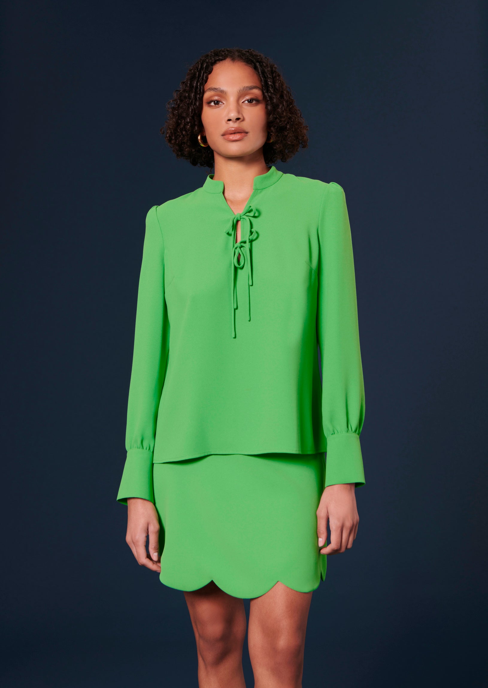 Toulouse green crepe top by Tara Jarmon Lebanon