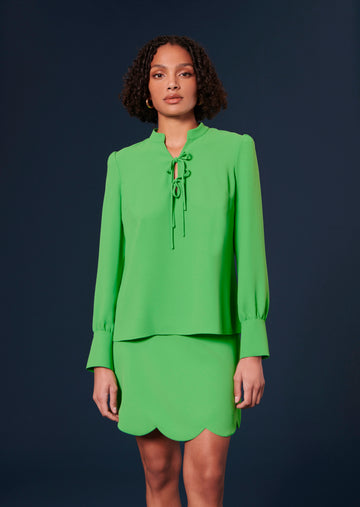 Toulouse green crepe top by Tara Jarmon Lebanon
