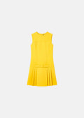 dress in yellow foamy crepe