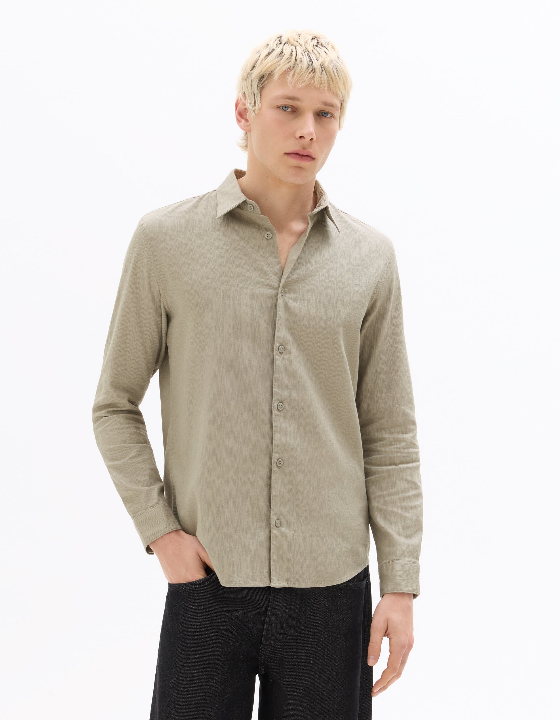 Grey Long Sleeves Shirt for Men