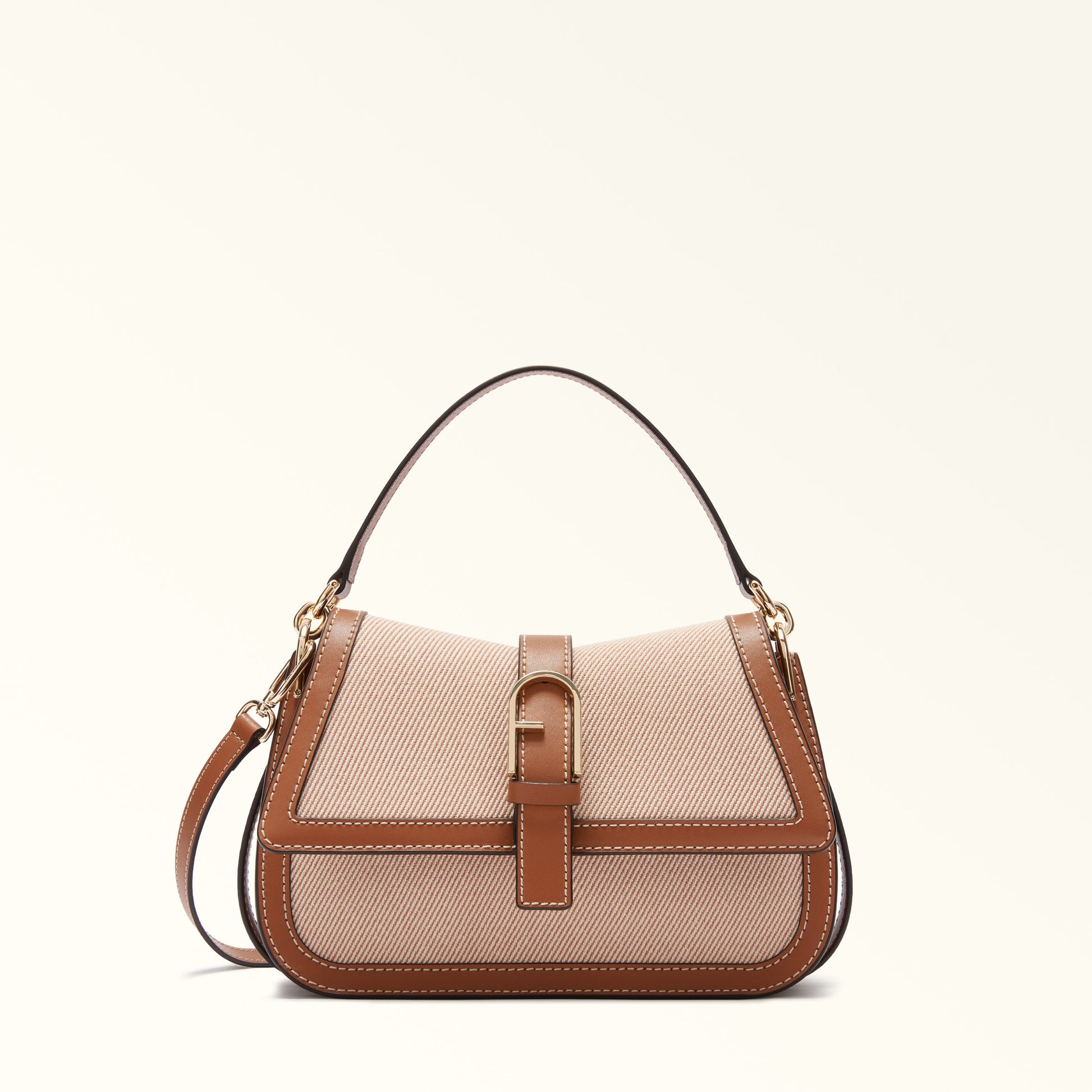 Furla Flow M Top Handle in Brown - Bags 