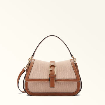 Furla Flow M Top Handle in Brown - Bags 