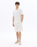 Celio Regular Fit Loopback Bermuda Shorts - White