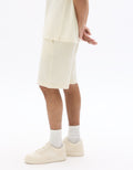 Celio Textured Knit Bermuda Shorts - Beige