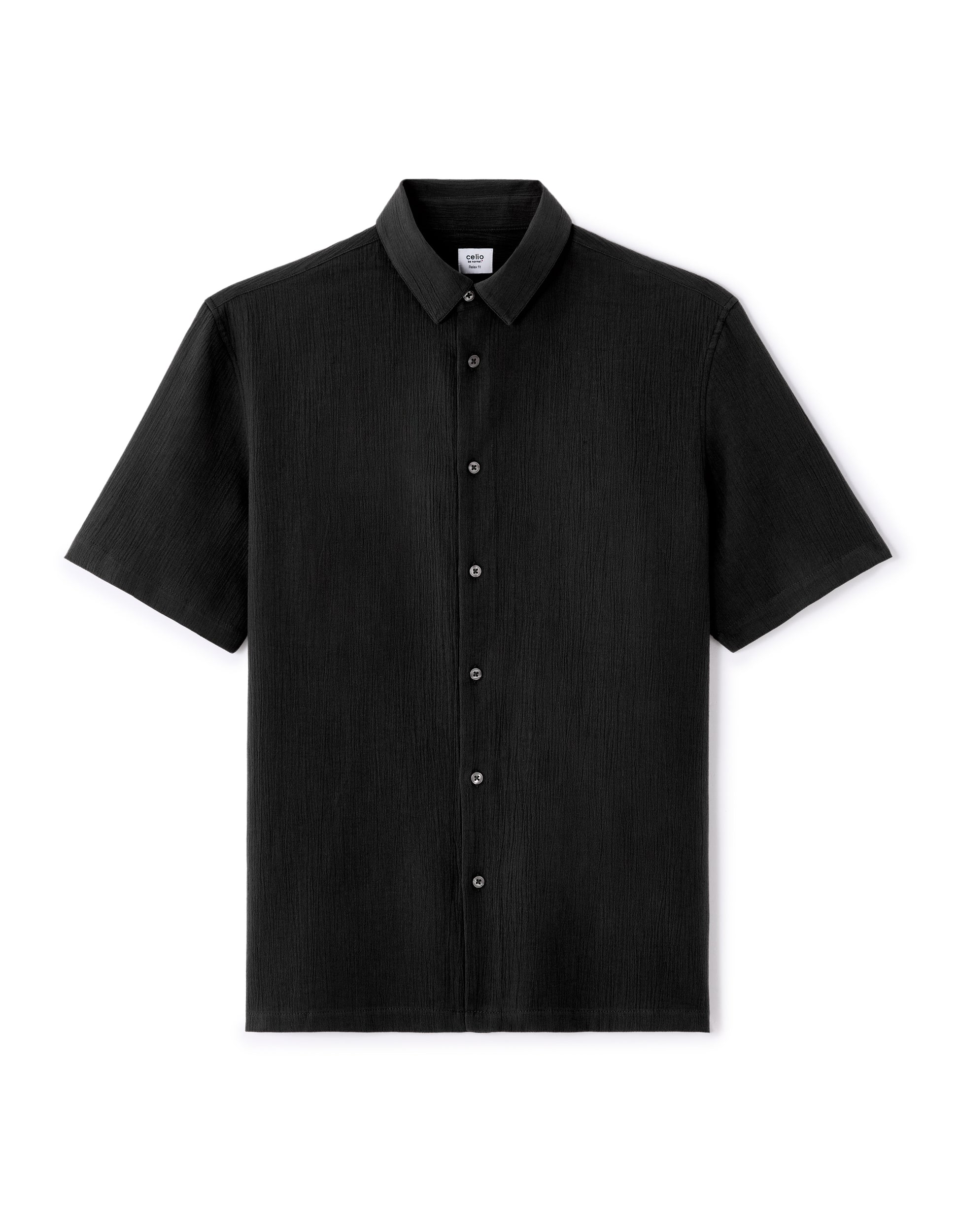 Black Short Sleeves Shirt - Celio Lebanon
