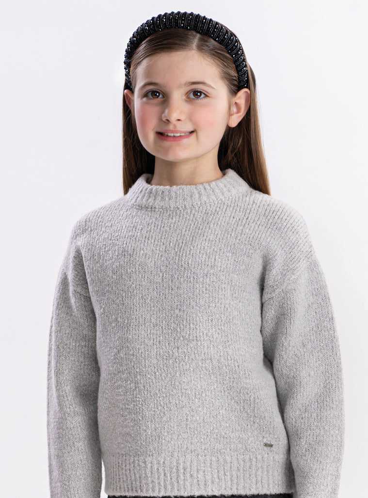 Girl Blouse - Grey Melange