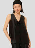 Topaze Black Satin Top by Tara Jarmon Lebanon