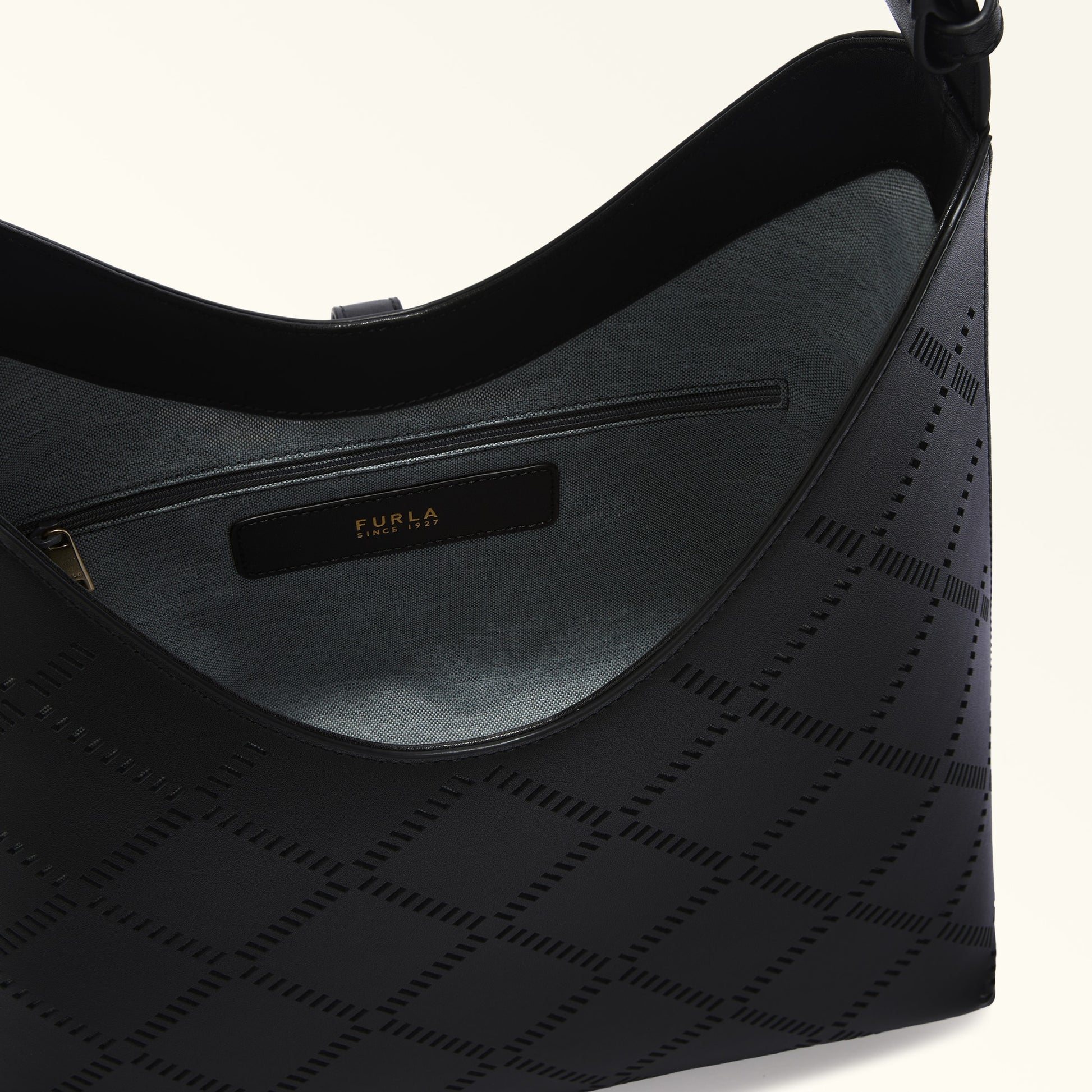 Furla Goccia M Hobo in Black - Bags 