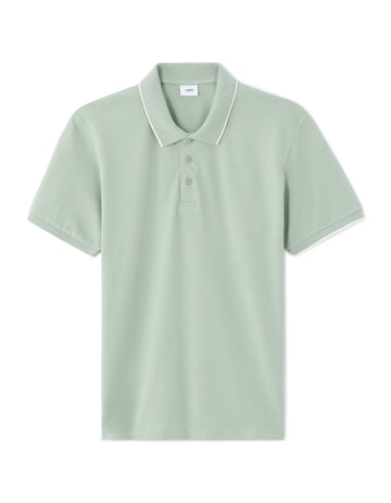 Mint Green Regular Fit 100% Cotton Pique Polo