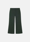 trousers in green cotton gabardine