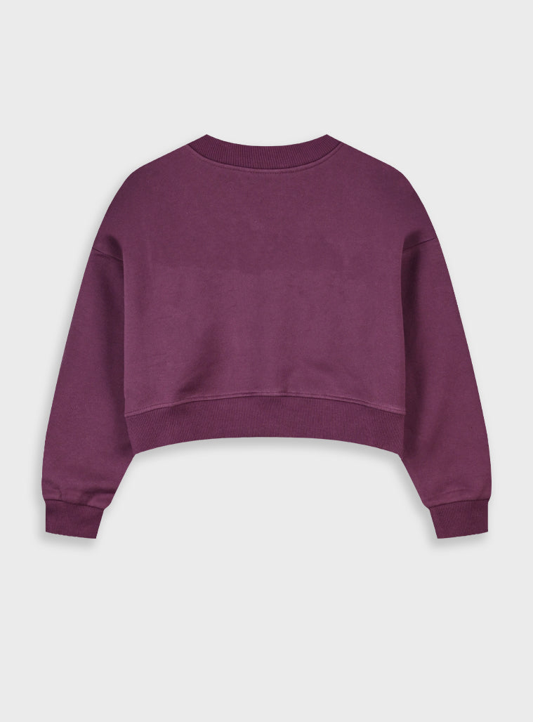 Cotton Blend Girl Blouse - Burgundy