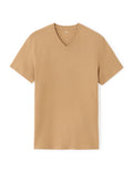 Celio V-Neck Regular Fit 100% Cotton T-shirt - Beige