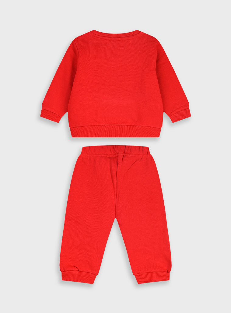  Red Infant'S Tracksuit (Blouse,Trousers) For Boy