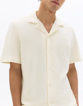Celio Textured Regular Fit Short-Sleeved Shirt - Beige