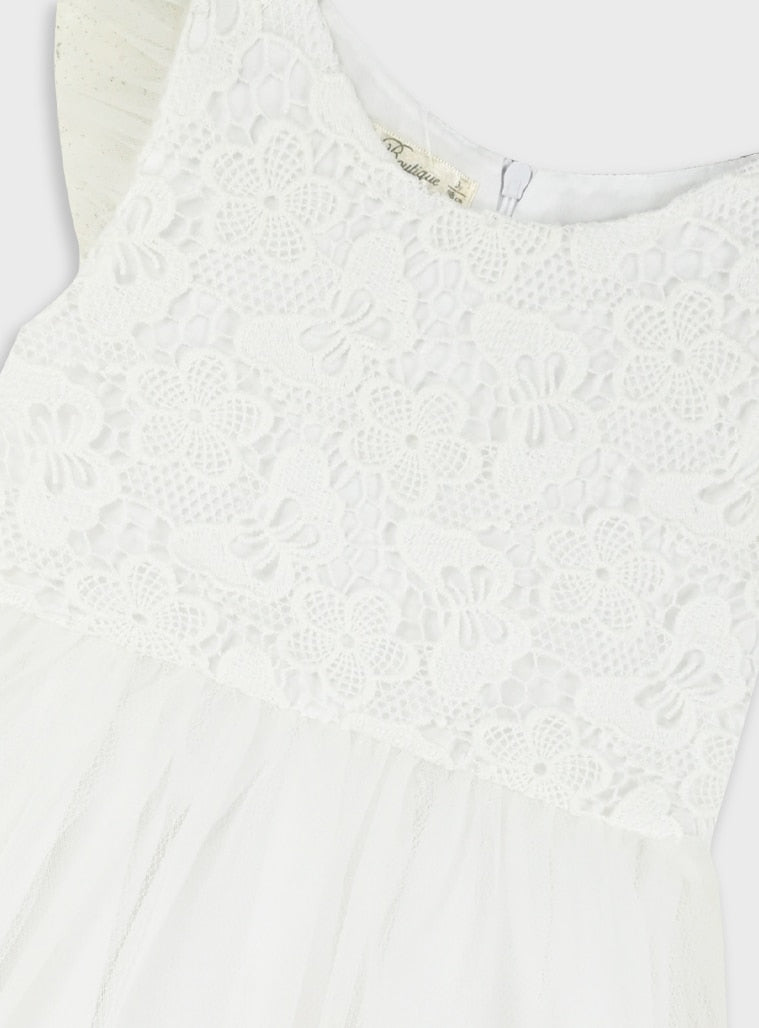 White Bebe Dress for Girls