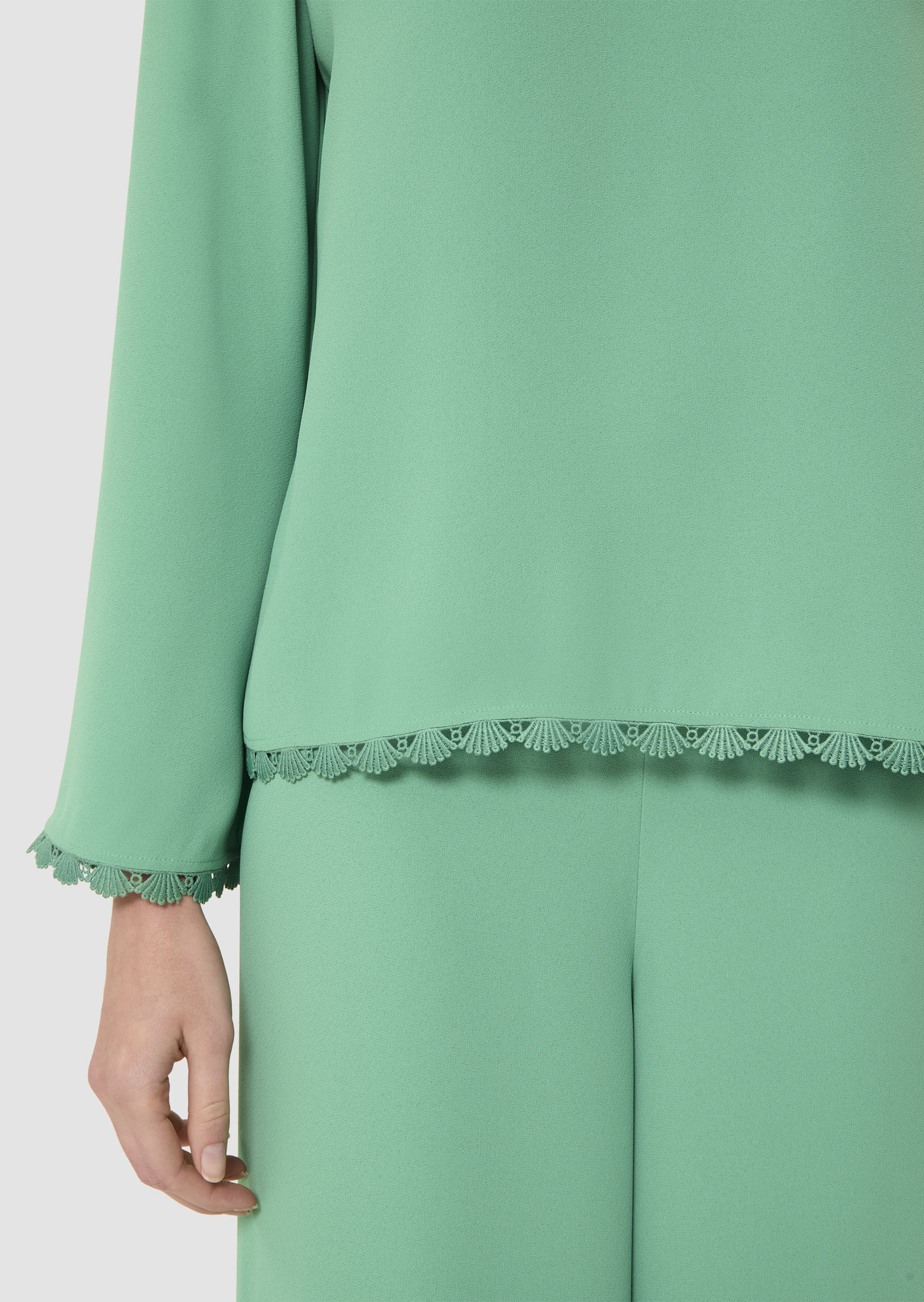 Tazzio green crepe top by Tara Jarmon Lebanon