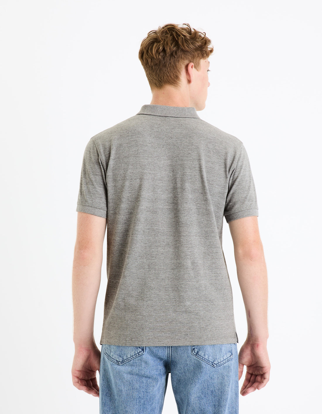 TEONE HEATHER GREY SS POLO - Celio lebanon