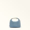 Furla Tonie Mini Hobo in Blue - Bags 