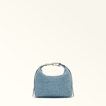 Furla Tonie Mini Hobo in Blue - Bags 