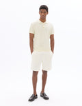 Celio Regular fit textured knit polo - White
