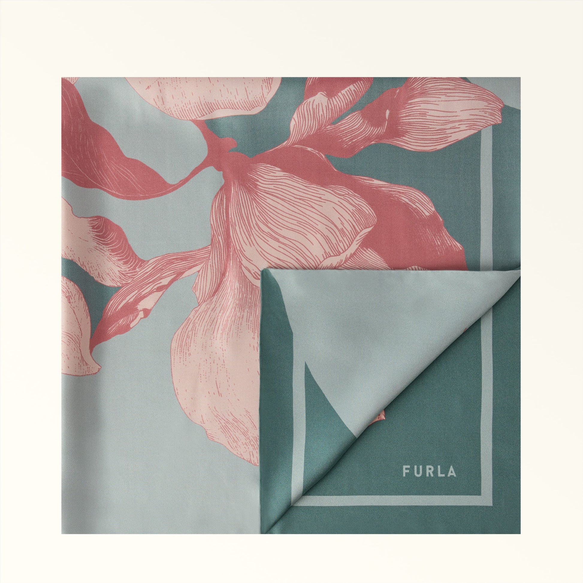 Furla Tortona Carre' 90X90 in Green - Scarves 