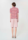 top in pale pink retro print