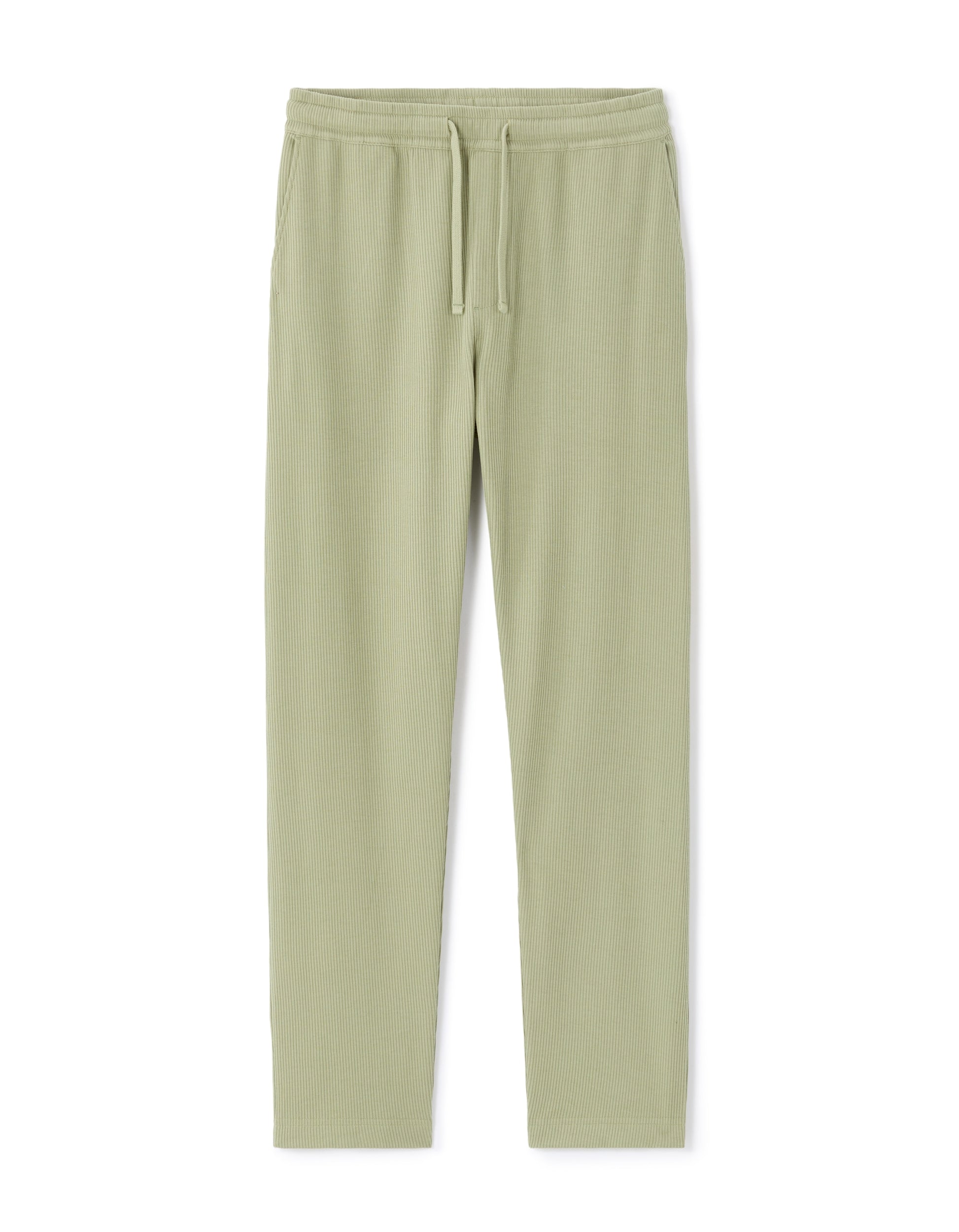 Celio Regular Fit Ribbed 100% Cotton Joggers - Green
