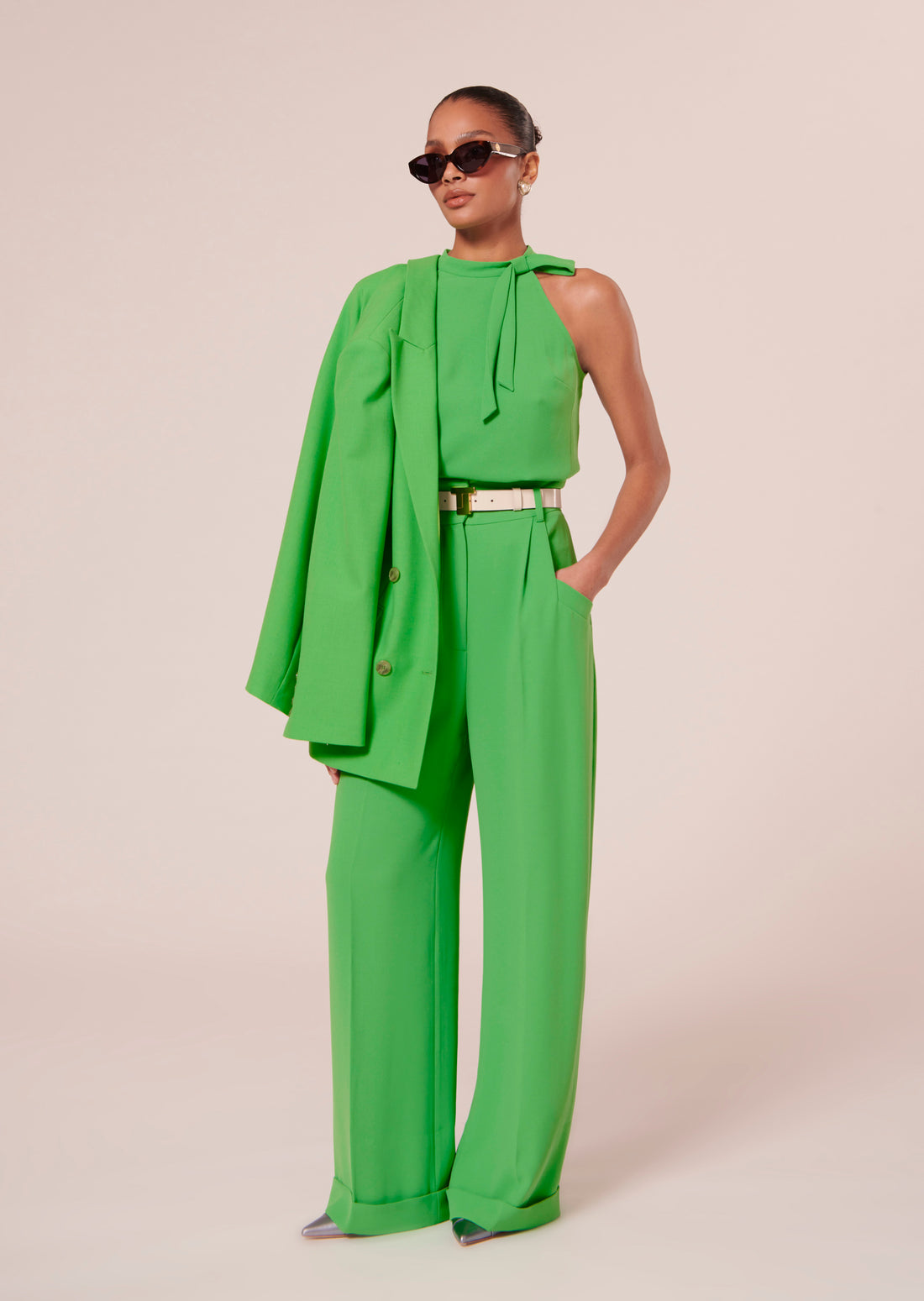 Tierri green crepe top by Tara Jarmon Lebanon