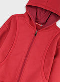 Cotton Blend Girl Tracksuit - Fraise