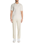 Beige Short Sleeves Polo for Men